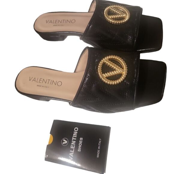 Mario Valentino Afrodite. Leather Slip-on Sandals - Picture 5 of 5